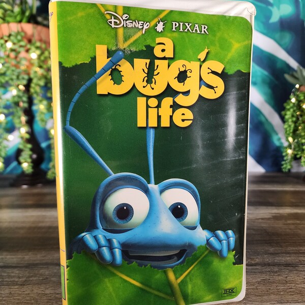 A Bug's Life VHS, Disney/Pixar Animated Film, Journey Inside the Miniature World of Bugs, Bigger Than Life Fun & Adventure Under Every Leaf!