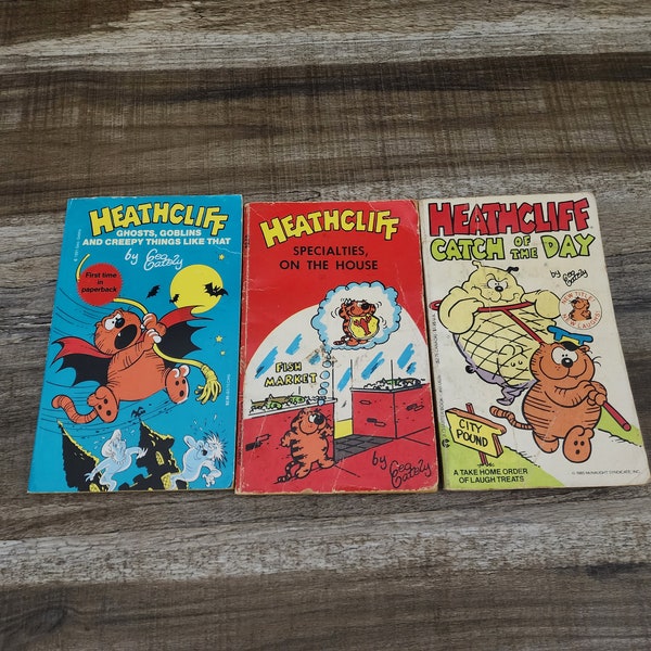 HeathCliff Pocket Size Comic Books/Novels, Heathcliff Ghosts Goblins and Creepy Things, Catch of the Day, Specialties of the House