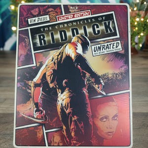 Chronicles of Riddick Steelbook DVD, stars Vin Diesel, Blu-Ray DVD Also Includes Theatrical Version, Unrated Limited Edition