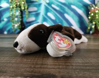 Bruno the Bull Terrier, ty Beanie Babies, TY Beanie Buddies Collection, Tagged Beanie Babies Plush Animal