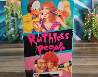 Ruthless People VHS, stars Danny DeVito, Judge Reinhold and Helen Slater, A Fiendishly Funny Comedy, How Ruthless Can You Be?