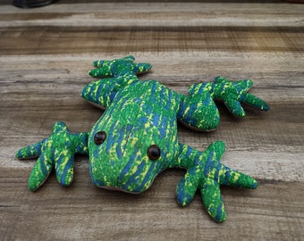 Green Frog, Toysmith Squishimals, Sand Filled Weighted Toy Frog, Heavy Sand Filled Frog Plush