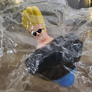 Johnny Bravo Kreisel Spielzeug, Kelloggs Cereal Food Spielzeug, Cartoon Netzwerk Johnny Bravo Küken Magnet Top