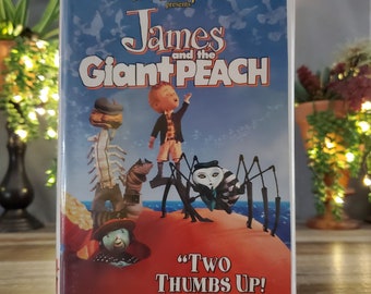 James and the Giant Peach VHS, Walt Disney Presents, A Most Magical Film, An Instant Disney Classic! James is a Stunner!