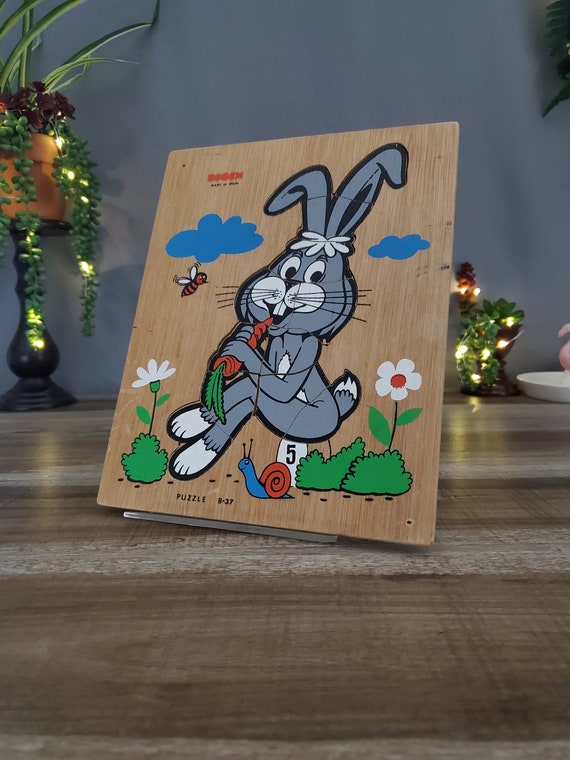 Bunny Rabbit Puzzle Bosch Bamboo Strand 13 Pieces Etsy