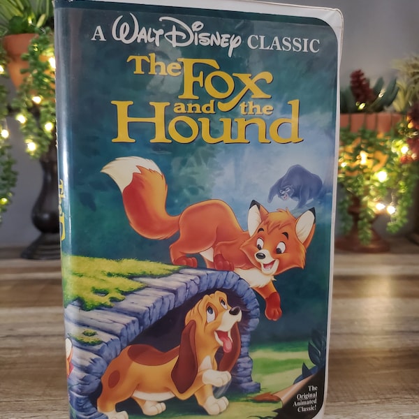 The Fox and the Hound VHS, A Walt Disney Classic Movie, ORIGINAL Animated Movie, American Animated Buddy Drama, of Fox Tod and Hound Copper