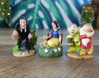 Snow White, Dopey & Grumpy and the Evil Witch, Lenox Disney Magic Thimble Collection