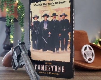 TOMBSTONE VHS, I'll Be Your Huckleberry, Val Kilmer, Kurt Russell, Sam Elliott, Justice is Coming! And Hell's Coming with It!