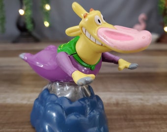 Cow and Chicken "Sparkling Cow", Cartoon Network Push Pull Toy Sparkle Flying Cow, Taco Bell Kids Meal Fast Food Toy