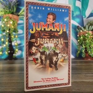 Vintage Jumanji VHS - Robin Williams, Kirsten Dunst - 1995