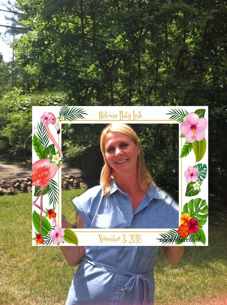 Digital File Only Frame Board Not Included Let/'s Flamingle Flamingo Tropical Bridal Bachelorette Shower Birthday Party Photo Prop Poster
