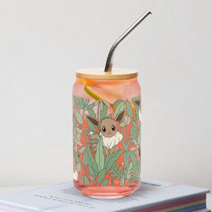 Hidden in Leevees Can Glass Tumbler | 16 oz | Cozy Gaming Cute Glass | Nerdy Home Decor | Gamer Girl Gift | Anime Gifts