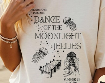 Camiseta Dance of The Moonlight Jellies Star dew / Camiseta Pelican Town / Merchandising de videojuegos / Regalo para chicas gamers / Camiseta unisex Cozy Gamer