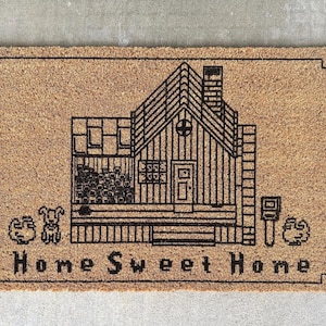 Stardew Valley Inspired Home Sweet Home Door Mat | Stardew Home Decor | Stardew Game Merch | Pelican Town Stardew Rug image 5