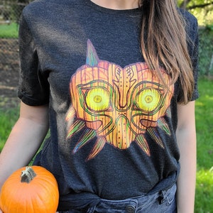 Major-a-Lantern Tee | The Legend of Zelda: Majora&#39;s Mask Inspired Tshirt | Zelda | Zelda Gift | Retro Gamer | Skull Kid | N64 | Halloween