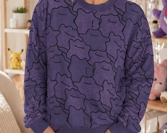 You Can be Anything Halftone Sweater | Cozy Gaming Gift | Pixel Art | Cozy Gaming Cute Sweater | Smiles and Blobs