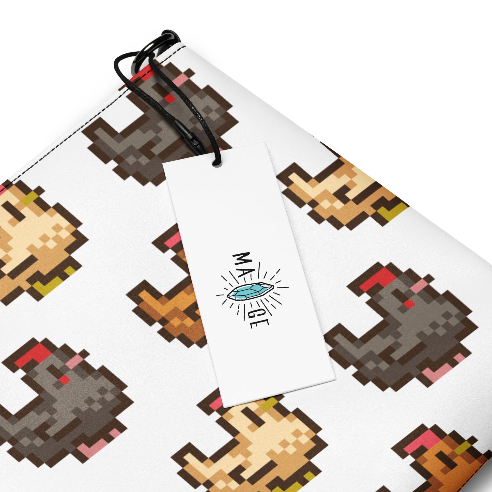 KUIYAI Kosmetiktasche Im Stardew Valley Stil – Pixel-Hühner-Design, Kulturbeutel Für Gamer & Fans