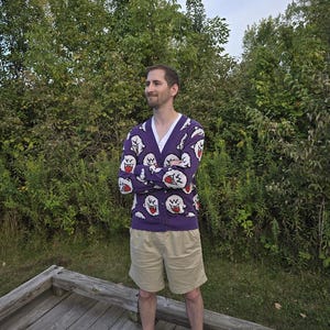Boo Ghost Cardigan | Gamer Halloween Sweater | Videogame Gifts | Pixel Art | Cozy Gamer | Cozy Gaming | Gamer Sweater image 9
