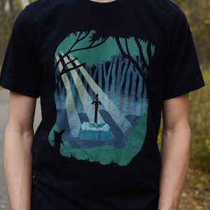 Sword in the Stone Tee | The Legend of Zelda: Ocarina of Time Inspired Tshirt | Zelda | Zelda Gift | Retro Gamer | Hyrule | N64 | Korok