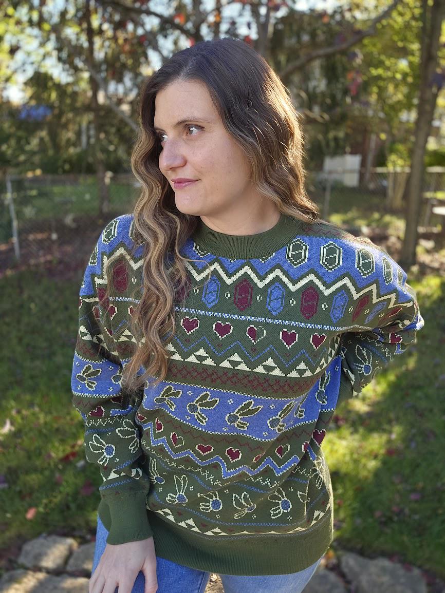 Fairies and Rupees Knit Sweater | Zelda Inspired Christmas Fairies and Rupees Knit Sweater | Zelda Inspired Christmas