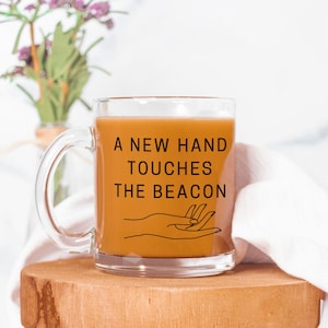 A New Hand Mug Glass | Skyrim Inspired Mug | A New Hand Touches the Beacon | Gamer Gift