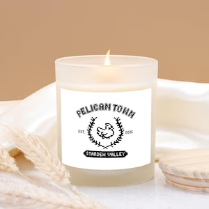 Pelican Town Kerze Frostglas (handgegossen 11 oz) | Stardew Valley inspirierte Geschenke