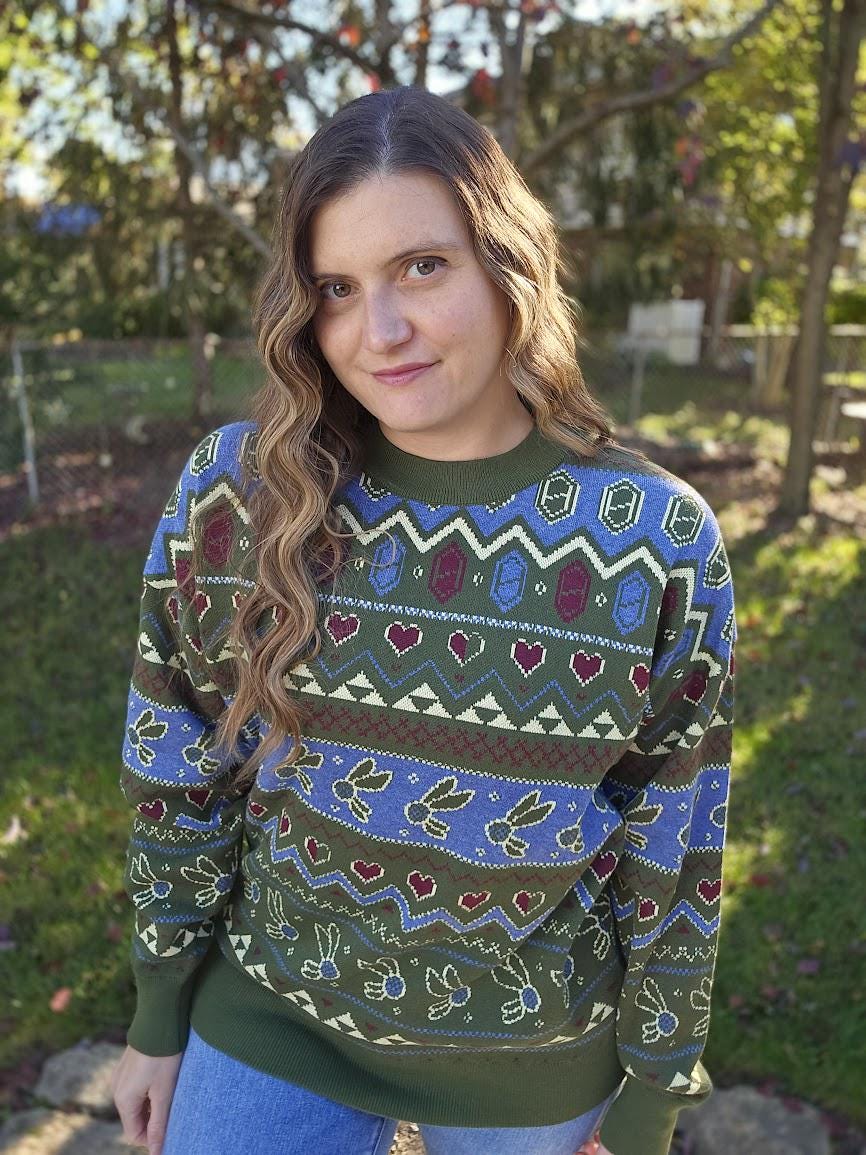 Fairies and Rupees Knit Sweater | Zelda Inspired Christmas Knit