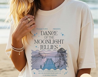 Camiseta de Stardew Valley de Dance of The Moonlight Jellies / Camiseta de Pelican Town / Merchandising de videojuegos / Regalo para chicas gamers / Top unisex acogedor para gamers