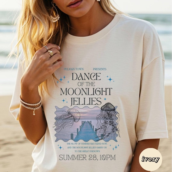 Dance of The Moonlight Jellies Stardew Valley Shirt | Pelican Town Tee | Video Gaming Merch | Gift for Gamer Girls | Cozy Gamer Unisex Top