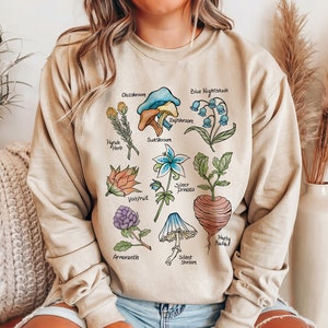 Hyrule Herbs Crewneck Sweatshirt | Hyrule Flora | Zelda Plants| Zelda Inspired Sweatshirt | Legend of Zelda Gifts | Gamer Girl Gifts | Gamer