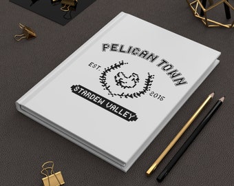 Stardew Valley Pelican Town Pixel Journal | Stardew Valley | Stardew Valley Gift | College Stardew Valley | Stardew | Notebook | Cozy Gaming