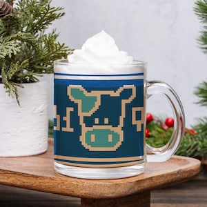 Lon Lon Milk Mug Glass | Zelda Inspired Glass Mug | Cozy Gamer Gifts | Videogame Drinkware