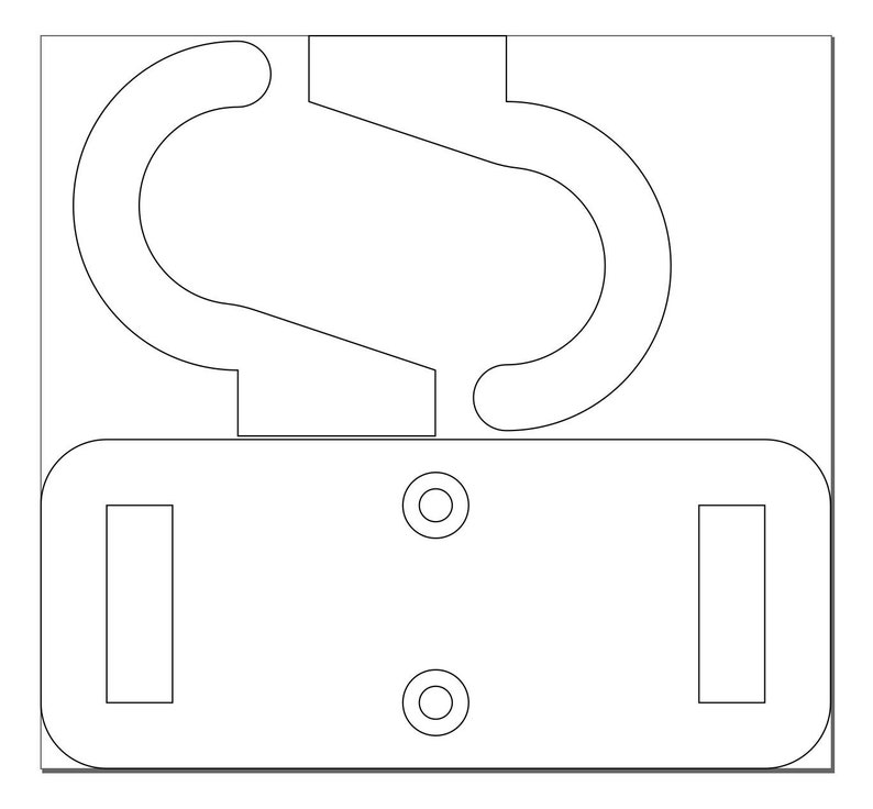 Longboard Skateboard Rack SVG Scarica per CNC immagine 3