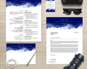 Creative Resume Template Package | CV Template + Cover Letter + Business Card + Thank You Note MS Word | Instant Digital Download | Vincent