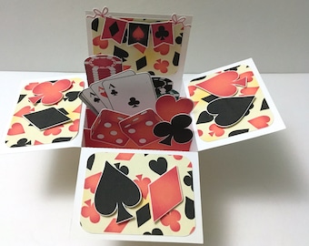 POKER CONFETTI SET Red Black Hearts Spades Diamonds Club Sign Table Decor 2-2