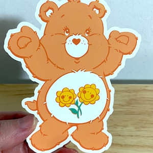 Grand autocollant en vinyle CareBear , Friend Bear , Enfants , Adultes , Collectionneurs , Sous licence , Officiel , Friends