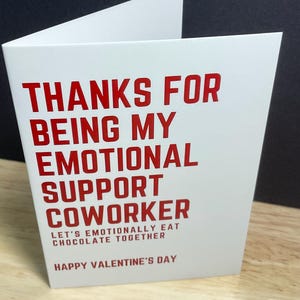 Carte de Saint-Valentin collègue, soutien, drame, traumatisme, drame sur le lieu de travail, charge de travail