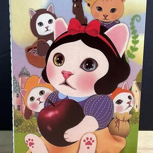Carte chat , Fleurs , Imprimé , Blanc , Fourrure de bébé , Meow , Doux , Mignonne , Famille , Ami , Ronronnement