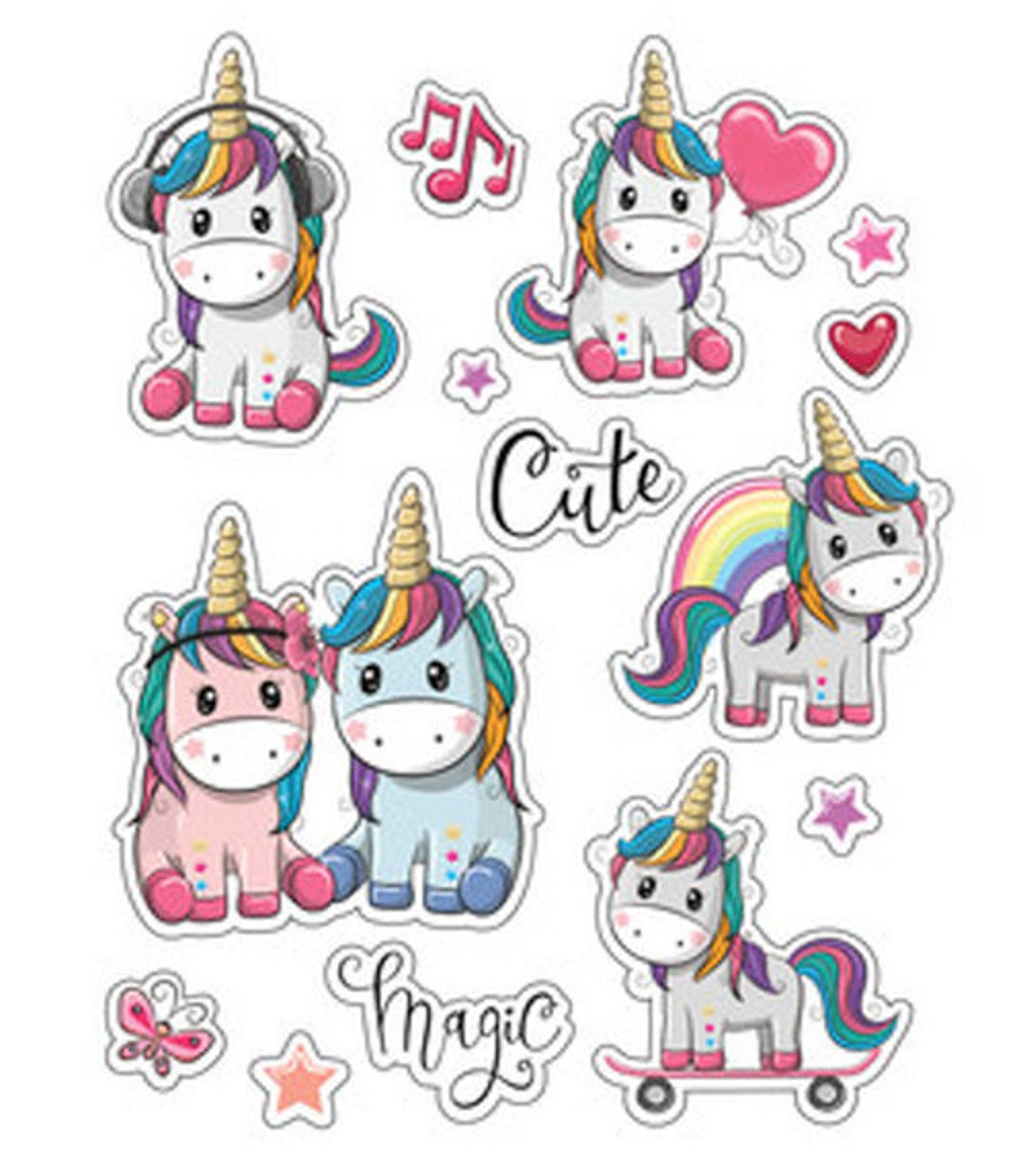 White unicorn  Unicorn stuff for girls Sticker for Sale by