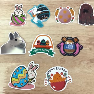 Stickers vinyles de Pâques , ufs , vacances , lapin , lapin , chasse , enfants , adolescents , adultes , cadeau , travaux manuels