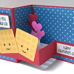 Carte pop-up gaufrée pour la Saint-Valentin , Vierge , Cœurs , 3D , Pois , Rouge , Rose , double , conjoint , Partenaire