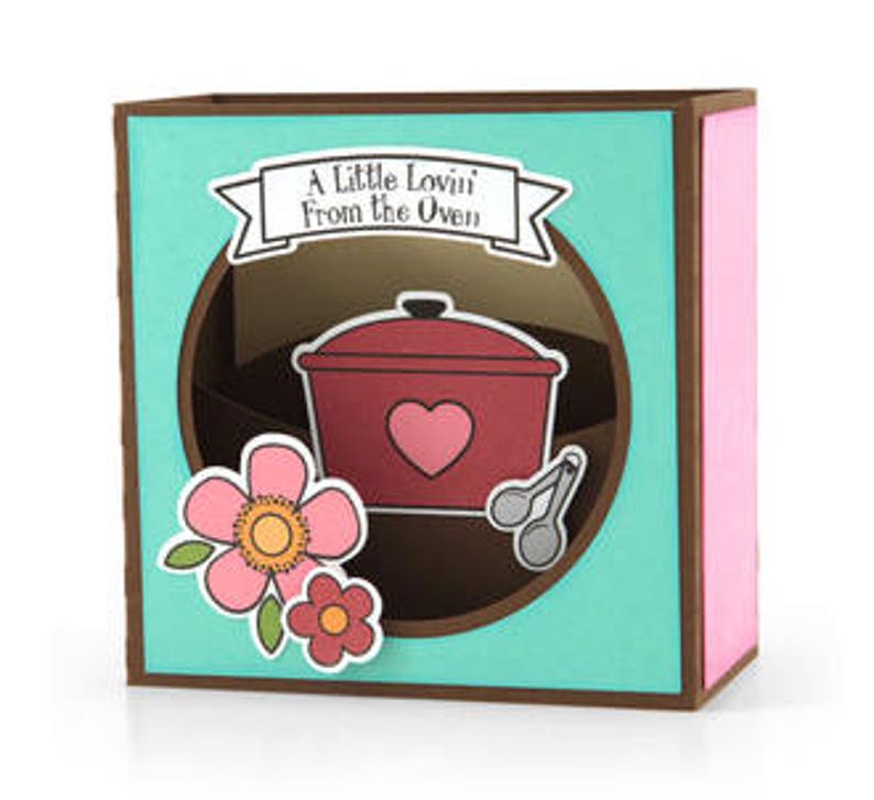 A Little Love Pop Up Card 3d Pot Kitchen Measuring Spoons Family Friend Flowers - 