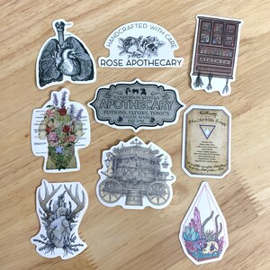 Wicked Apothecary Vinyl Stickers , Plantes , Coeur , Artisanat , Scrapbooking , Fabrication de cartes , Planificateur , Cadeau