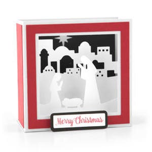 Nativité Scène Boîte Carte, Joyeux Noël, Jésus, Marie, Joseph, Bethléem, 3D, Debout, Vacances