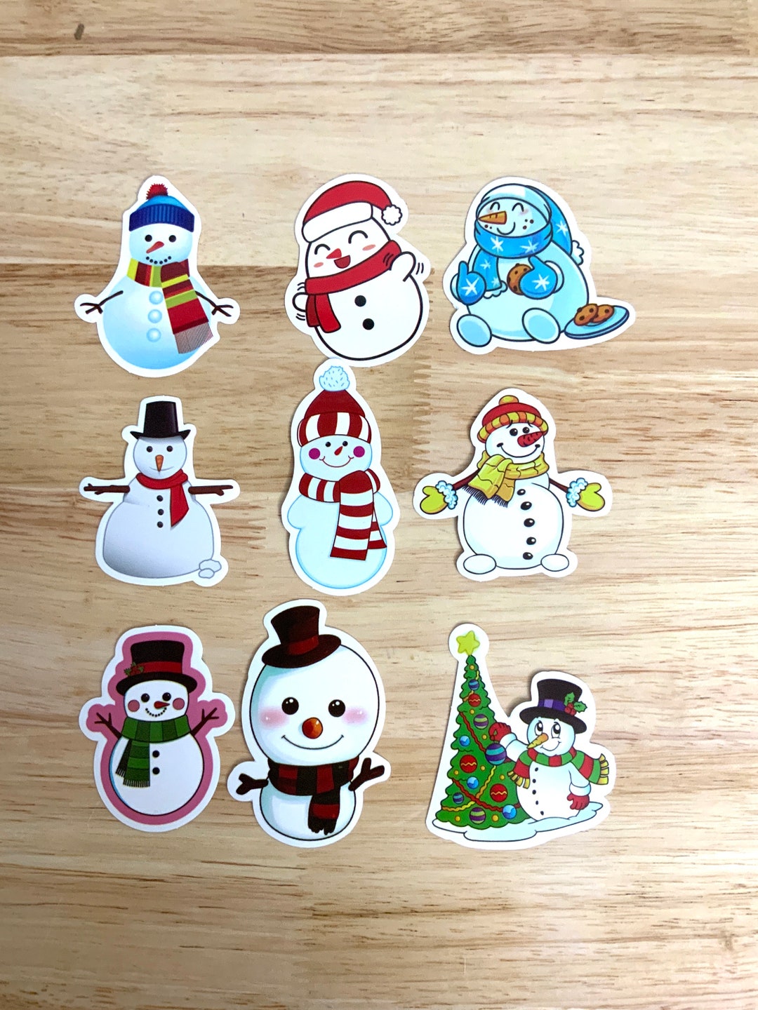 Vinyl Christmas Stickers , Waterproof , Snowman , Tree , Holiday