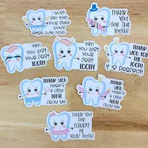 Stickers fées des dents, magiques, baguette magique, enfants, garçons, filles, baguette magique, festin, merci, cadeau, brosse, dents, dent, dent perdue