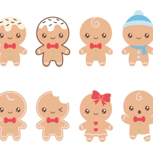 Gingerbread Stickers  , Cookie , Frosting , Tasty , Sweets , Gifts , Holidays , Festive