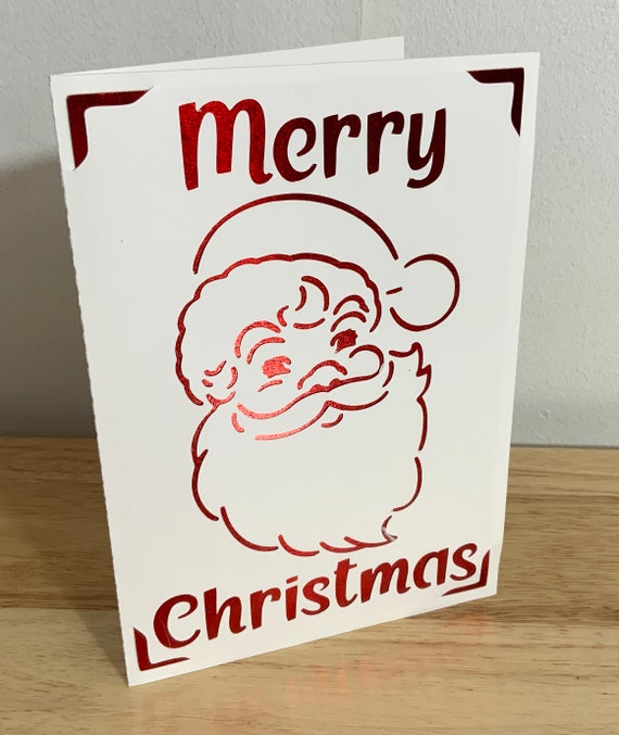 Tarjeta de Feliz Navidad de Papá Noel, HoHoHo, Alegre, Festivo, Rojo, San  Nicolás, Tradicional, Amigos, Familia