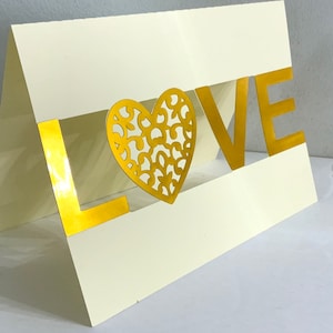 Amour , Carte de mariage vierge à l'intérieur , Cœur , Feuille d'or , Couples , Célébration , Vœux , Anniversaire
