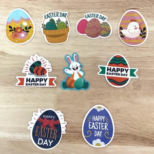 Stickers vinyles de Pâques , ufs , vacances , lapin , lapin , chasse , enfants , adolescents , adultes , cadeau , travaux manuels
